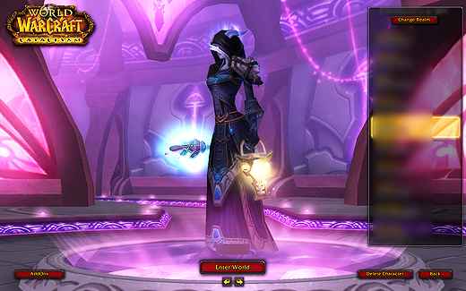 priest-transmog My priest stands in T6 gear at the character screen.
