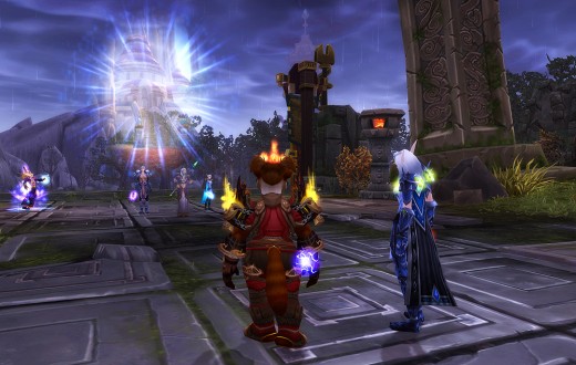 Archmage Modera, Jaina, Nasani, my shaman and Vereesa talk business.