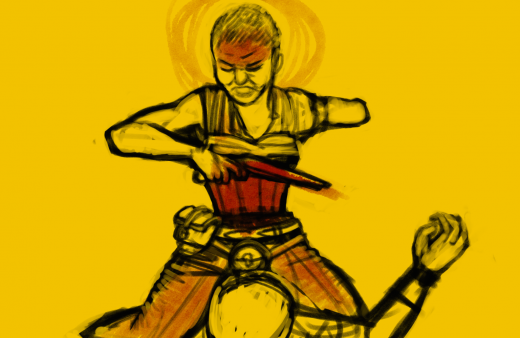 Imperator Furiosa pins Mad Max down.