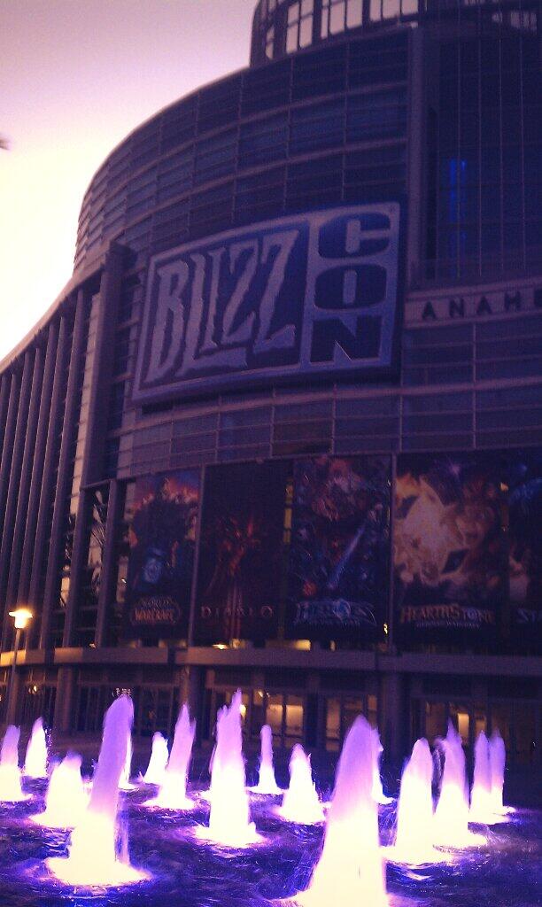 Blizzcon entrance, as seen from the glowing fountain of doom.