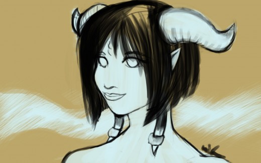 Draenei priest drawing.